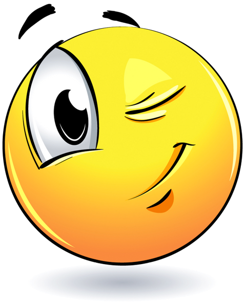 Подмигивает смайлик на прозрачном фоне (40 фото)