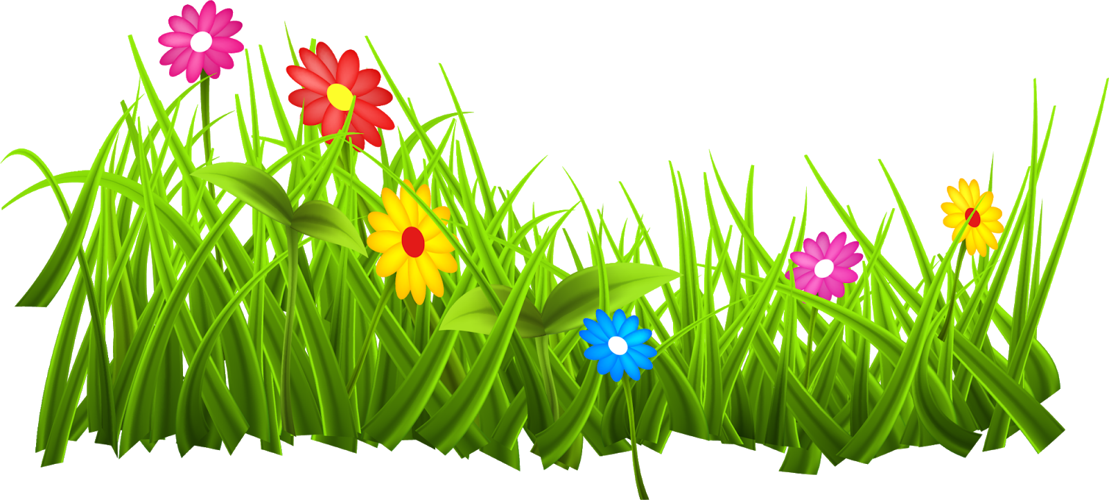 Цветочная Полянка на прозрачном фоне. Трава с цветами вектор. Лужайки мультяшные. Травка с цветочками