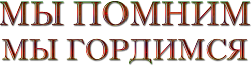 Помним гордимся надпись