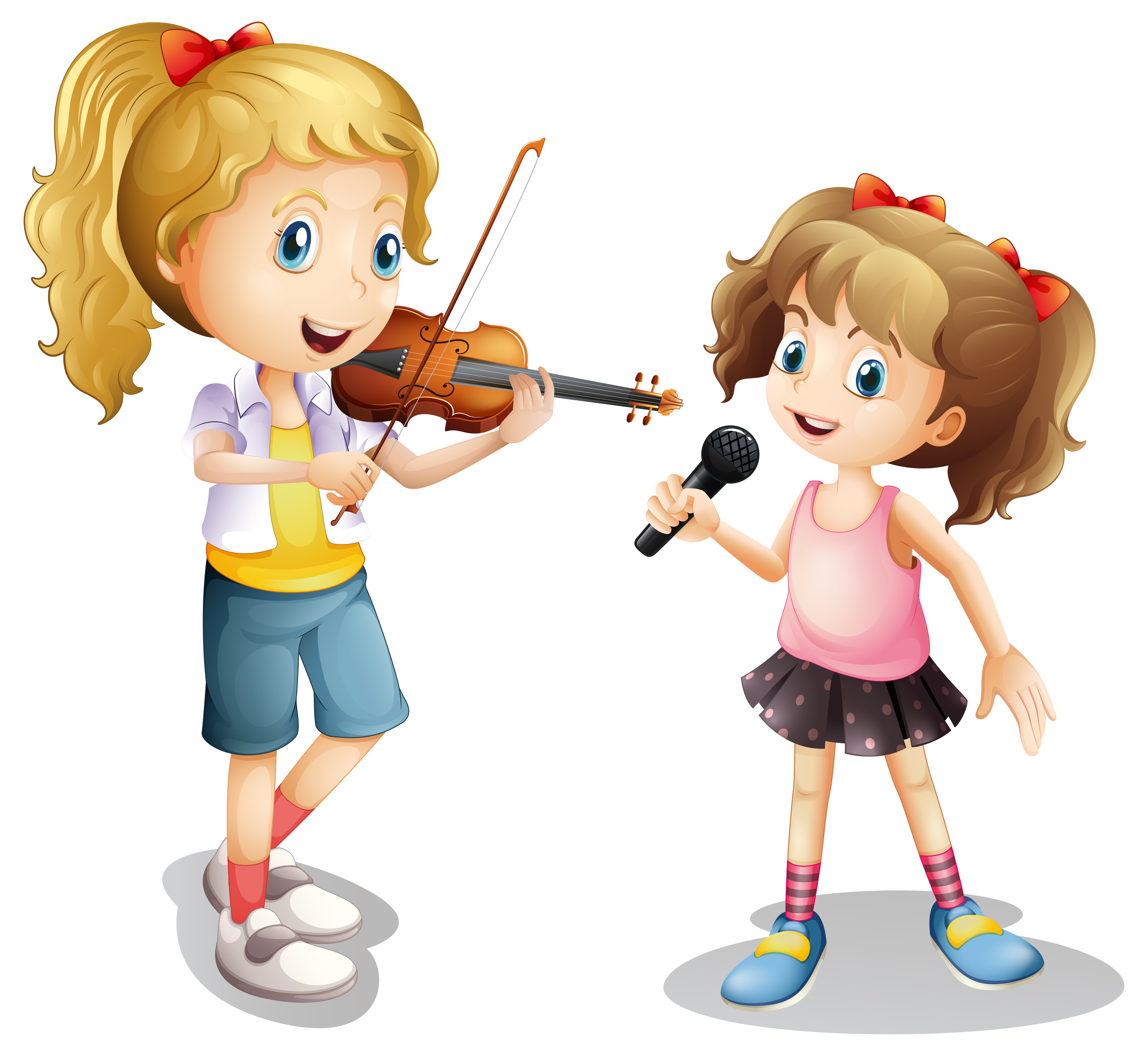 Дети поют. Мальчик и девочка поют. Мультяшные музыканты. Мультяшки с музыкальными инструментами. Игра поющая девочка