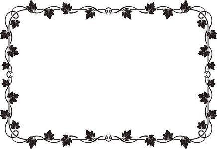 Рамки для оформления текста черно-белые