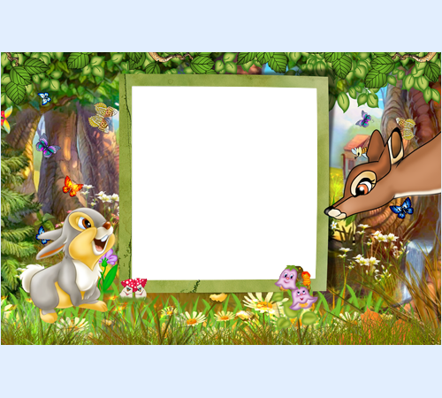 Рамка с дикими животными