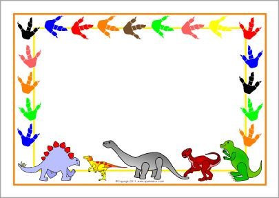 Рамка из динозавров