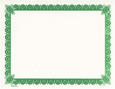Рамка для грамоты зеленая