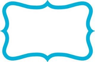 Голубая рамка для надписи