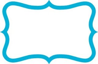 Голубая рамка для надписи