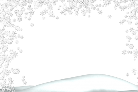 Снежная рамочка на прозрачном фоне