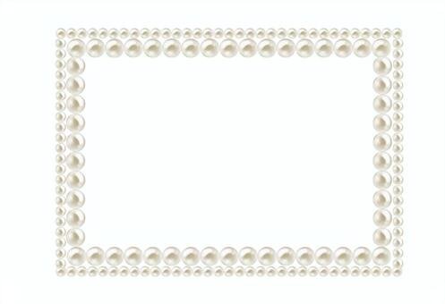 Рамка жемчуг прямоугольная