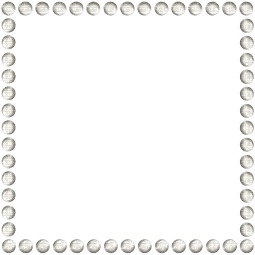 Белая квадратная рамка с жемчугом