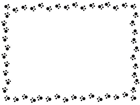Рамка кошачьи следы
