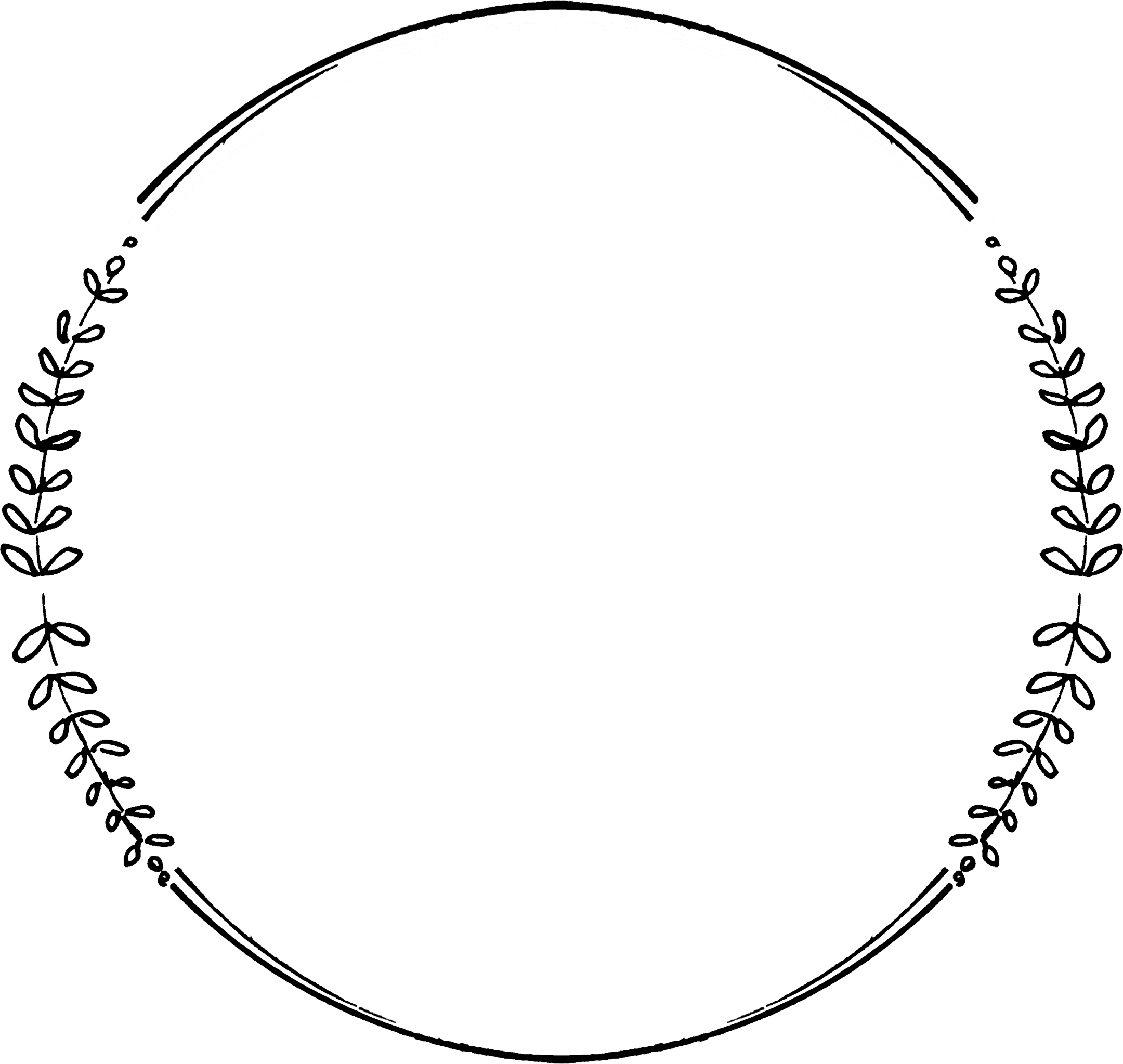 Черная круглая рамка