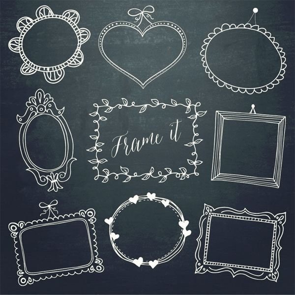 Меловая доска в рамке