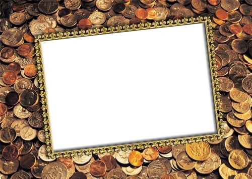 Мужская рамка с деньгами