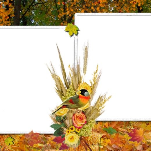 Осенняя рамка горизонтальная