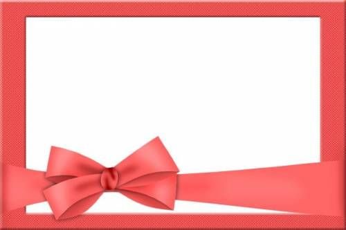 Сертификат рамка с бантом