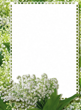 Рамка с ландышами на прозрачном фоне (35 фото)