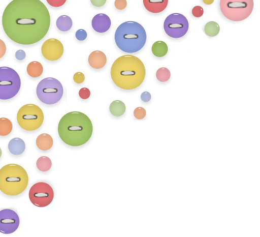 Рамка из пуговиц на прозрачном фоне