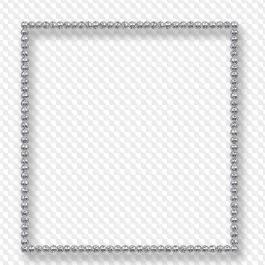 Серебристая прямоугольная рамка