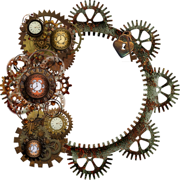 Стимпанк на белом фоне