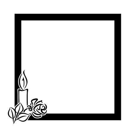 Траурная рамка на прозрачном фоне