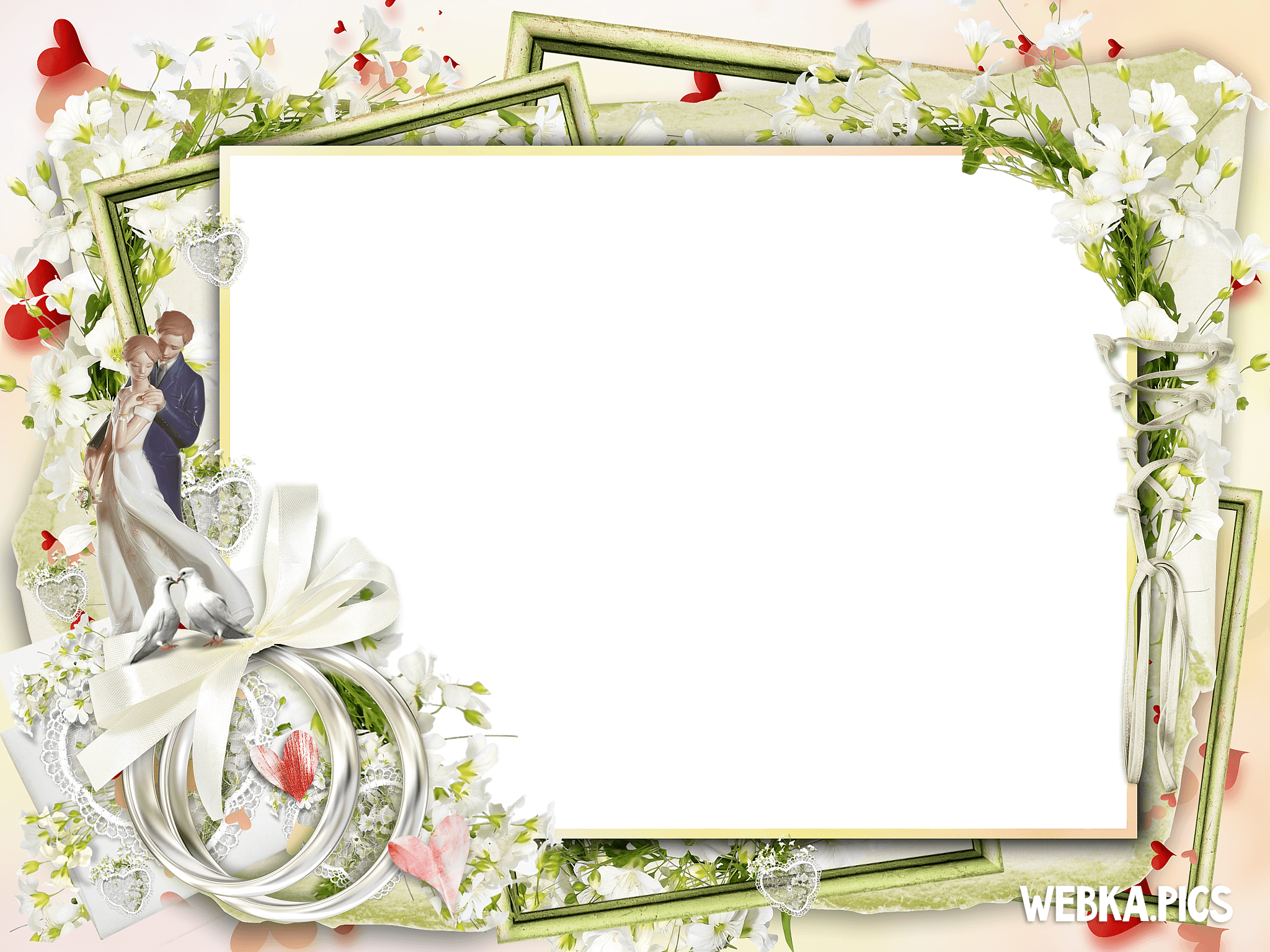 Свадебная объемная рамка для фотографии • Мастерская Надежды Ершенковой