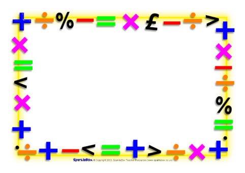 Математическая рамочка для текста