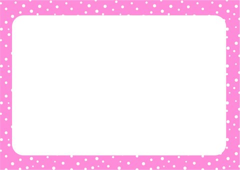 Рамка розовая в белый горох