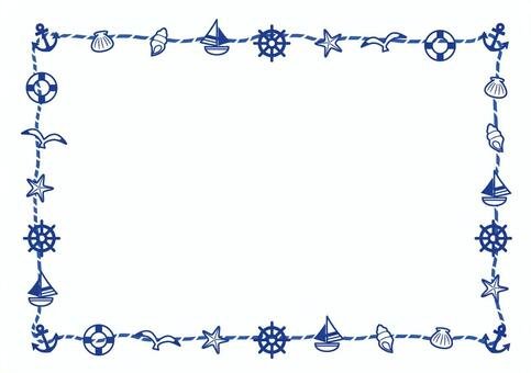 Рамка для текста в морском стиле