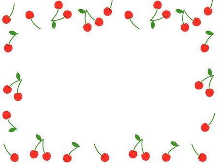 Рамка для текста с вишенками
