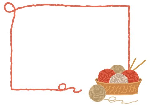 Рамка с клубками ниток