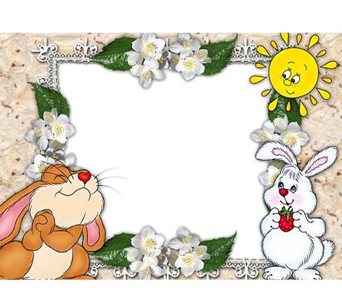 Фоторамка Зайчата для детей
