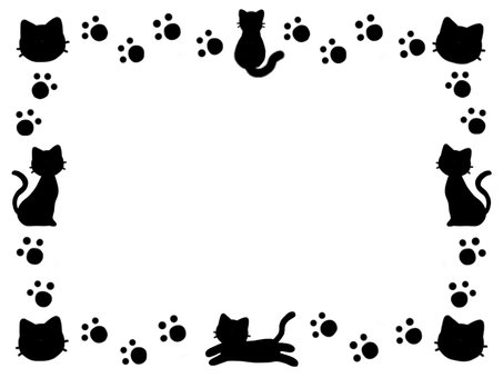 Рамка следы кошки