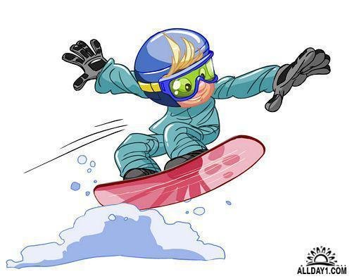 Сноуборд мультяшный