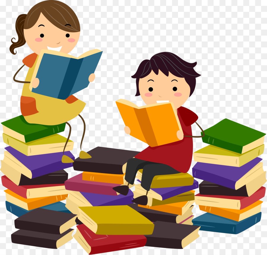 Читая учебники ребята. Дети с книгами на прозрачном фоне. Чтение. Детское чтение. Чтение иллюстрация.