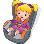 Автомобильное кресло мультяшное для детей