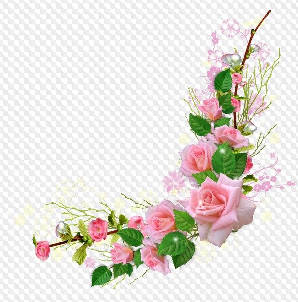 Угловые цветы розовые