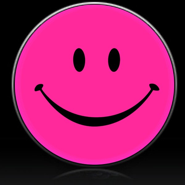Смайлик на розовом фоне