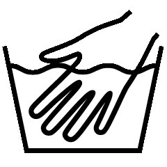 Пиктограмма ручная стирка