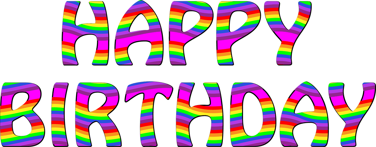 Надпись с днем рождения. Цветная надпись с днем рождения. Разноцветная надпись. Фон для надписи с днем рождения.