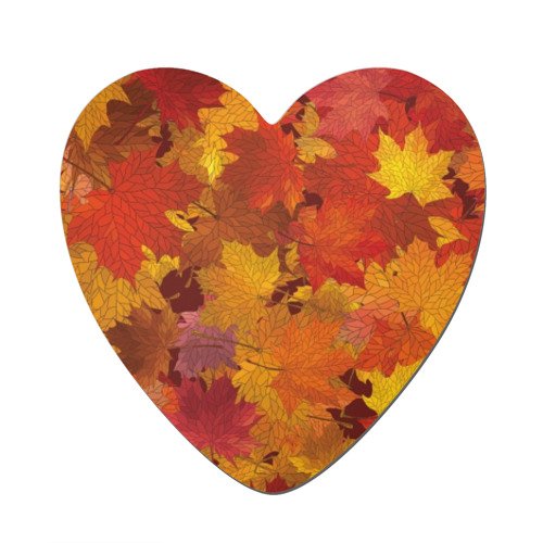 Сердце из листьев на прозрачном фоне (39 фото)