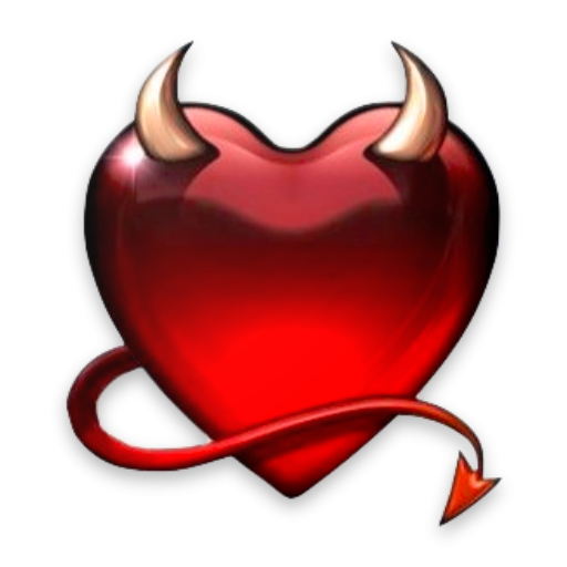Сердце с рожками на прозрачном фоне (36 фото)