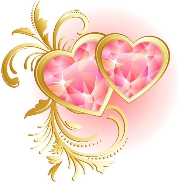 Свадебное сердце на прозрачном фоне