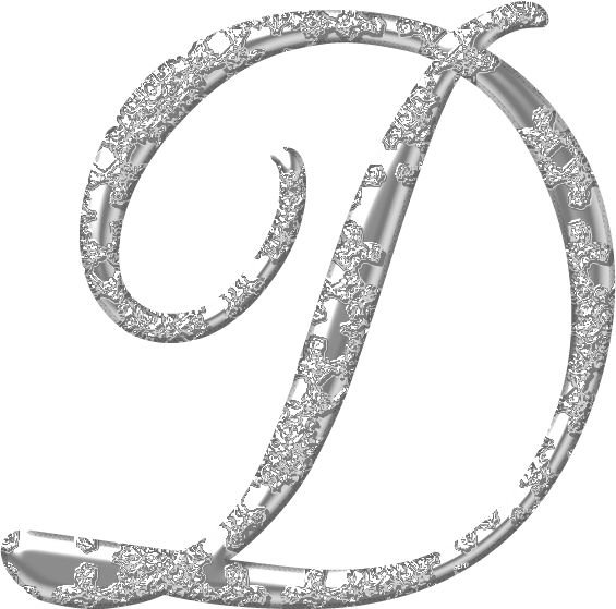 Серебристые буквы красивые