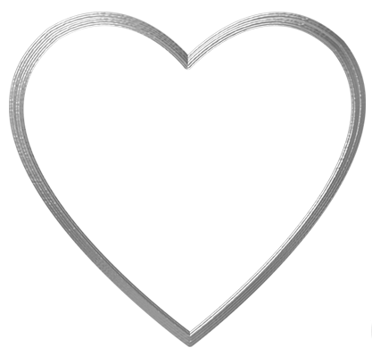 Рамка сердце белое