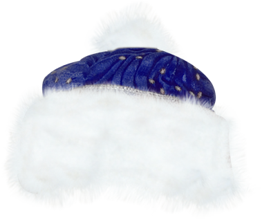 Синяя Новогодняя шапка без фона