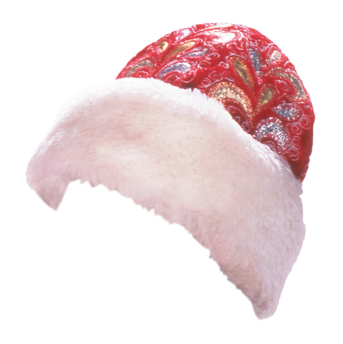 Шапка Деда Мороза на прозрачном фоне