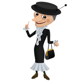 Шапокляк на прозрачном фоне