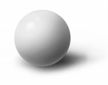 Объемный шар на белом фоне