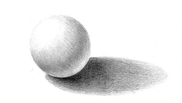 Поэтапное рисование шара