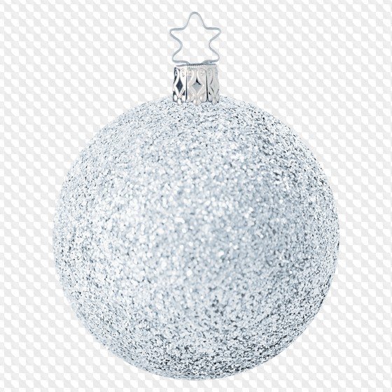 Белый елочный шар